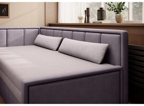 Розов шенилов сгъваем/с място за съхранение диван 214 cm Fulgeo – ELTAP