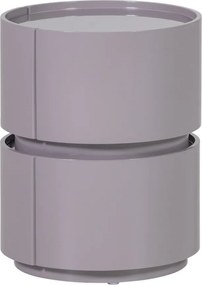 Светлосиво гланцово нощно шкафче Lunex – WOOOD