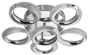 LED Плафониера 6xLED/14W/230V 3000-5000K Ø 46 см лъскав хром