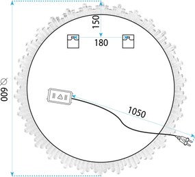 Огледало LED 60cm YH-3564