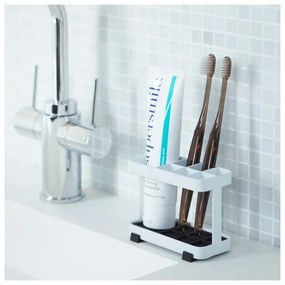 Бял държач за четки и паста за зъби Tower - YAMAZAKI