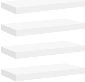 323810 vidaXL Окачени стенни рафтове, 4 бр, бели, 50x23x3,8 см, МДФ