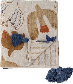 Кафяво одеяло от рециклиран памук 130x160 cm Anniversary – Bloomingville