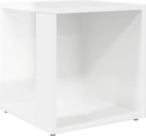 809014 vidaXL Странична маса, бял гланц, 33x33x34,5 см, ПДЧ