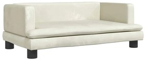 3196311 vidaXL Детски диван, кремава, 80x45x30 см, кадифе