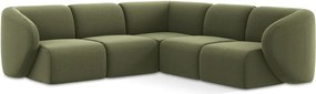 Зелен кадифен ъглов диван Lani – Makamii