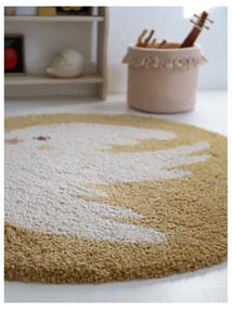 Детски килим в цвят жълта охра ø120 cm Bohemian Bird Miel – Nattiot