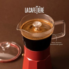 Червен чайник от неръждаема стомана за мока 0,29 л La Cafetiere Verona - Kitchen Craft