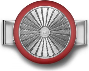 Плитка тенджера с капак Smeg CKFD2811RDM, 28 см, 3.7 л, Незалепващо покритие с 3 слоя, Фурна до 250C, Без PFAS, Индукция, Червен