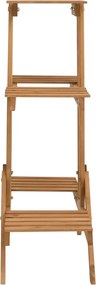 Стойка за цветя, 83x25x83 см, чамово дърво