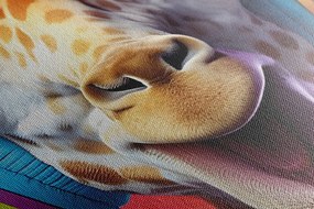 Картина на платно – Жираф със слушалки