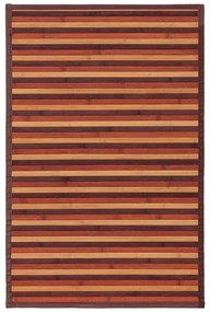 Бамбуков килим в кафяво и цвят горчица 60x90 cm - Casa Selección