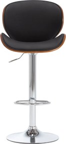287409 vidaXL Бар табуретка, черна, изкуствена кожа