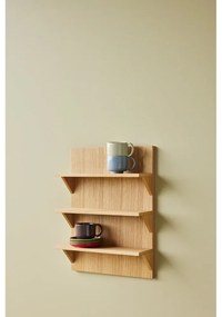 На няколко нива стенен рафт от декор от дъб в естествен цвят 40 cm Straight – Hübsch