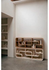 Библиотека от масивен дъб в естествен цвят 60x160x35 cm Seven – Zuiver