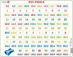 Larsen - Пъзел: Образователен – Математически, Делене – 81 части, голям