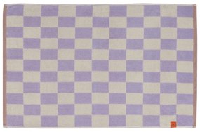 Светложълто-лилав килим за баня от органичен памук 50x80 cm Retro – Mette Ditmer Denmark