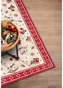 Червен килим с коледен мотив със смес от памук 160x230 cm Toy's Delight Red Christmas – Villeroy&amp;Boch