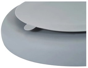 Сива силиконова детска чиния 19x20,5 cm – Kindsgut