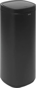 Кош 5five, Кръгъл, Инокс, Пуш бутон, 50 L - Черен
