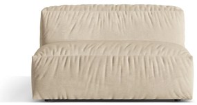 Бежов кадифен модул за диван (среден модул) Martina – Micadoni