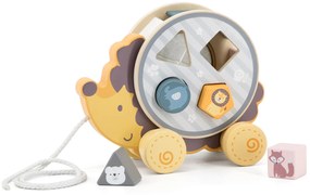 Дървена играчка за дърпане и сортер