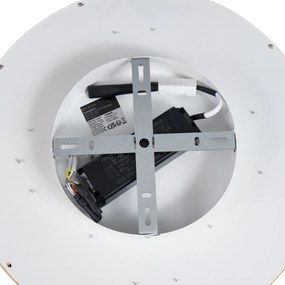 Скандинавска таванна лампа дърво 40 см вкл. LED димируема - Pecker