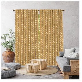 Жълти завеси в комплект от 1 бр. 260x140 cm - Cipcici