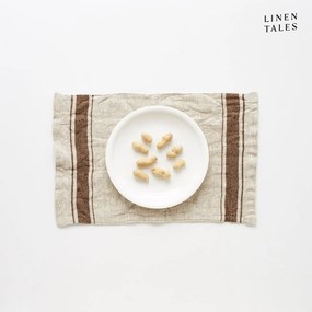 Текстилна подложка за хранене 25x40 cm Mocca Stripe Vintage – Linen Tales