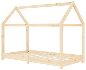 283346 vidaXL Рамка за детско легло, бор масив, 70x140 см