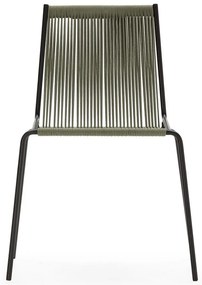 Зелени метални трапезни столове в комплект за подреждане 2 бр. Emily – Marckeric