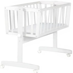 Бяла люлка 40x90 cm на колелца – Roba