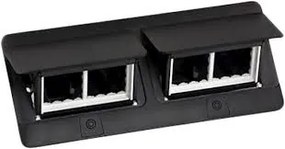 Legrand Подова/Мебелна кутия 2х4 мод. с вкл. монтажен кит цвят ЧЕРЕН МАТ (Matt black) Pop-Up кутия - 654005