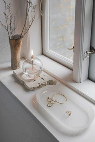 Стъклен декоративен поднос 14x25,5 cm Opal – Mette Ditmer Denmark