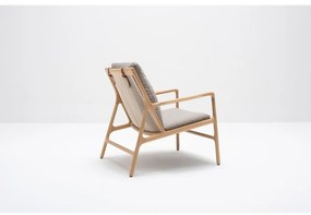 Фотьойл в сиво-натурален цвят Dedo - Gazzda