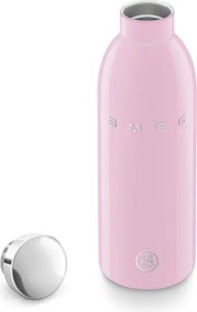 Термо бутилка SMEG Clima 50's Style WBF01PK, 500 мл, Херметично затваряне, Двустенна, Неръждаема стомана 18/8, Розов