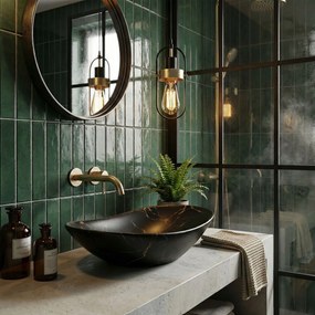 Умивалник за плот Rea Royal 60 Black Marble Mat