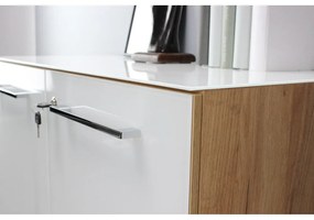 Дъбов шкаф в бял\естествен цвят 80x120 cm Monteria - Germania