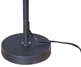 Лампа за маса черна с кадифена абажура с дизайн на крокодил 35см - Parte