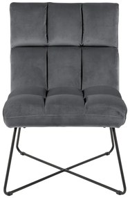 Сиво кадифено кресло Alba – Actona