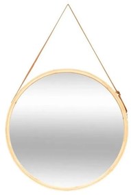 5five - Стенно огледало LOFT, Ø 50 см, бамбук