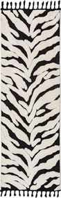 Черно-бял пътека 80x300 cm Esra Zebra – Flair Rugs