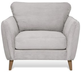 Светлосиво кресло от рипсено кадифе Paris – Scandic