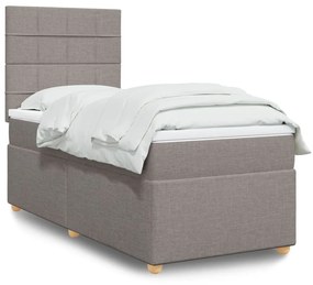 3293467 vidaXL Боксспринг легло с матрак, таупе, 90x200 см, плат