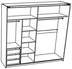 Гардероб DENVER 230 - 2 цвята