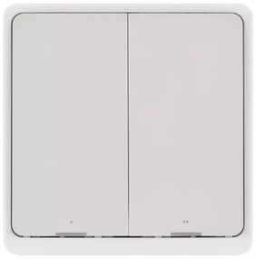 Превключвател с 2 бутона GoSmart 1xCR2430 Tuya бял