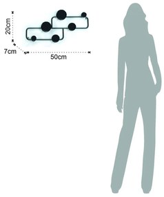 Черна стенна закачалка Anya - Tomasucci