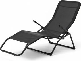 Сгъваем ергономичен градински шезлонг Loft S-Curve Texteline cветлосиво