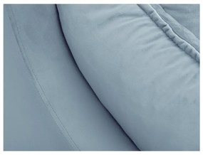 Светлосин кадифен разтегателн диван с място за съхранение , 215 см Freesia - Mazzini Sofas