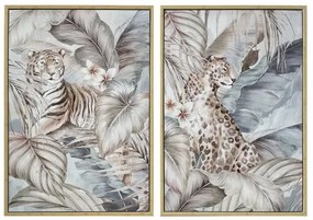 Картина DKD Home Decor Тропически (70 x 4 x 100 cm) (2 броя)